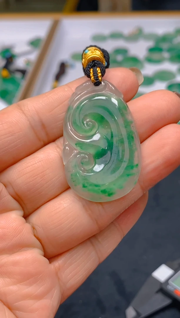 【闪购商品】石英质玉颈饰未镶嵌冰美人非洲翠A货，冰种023