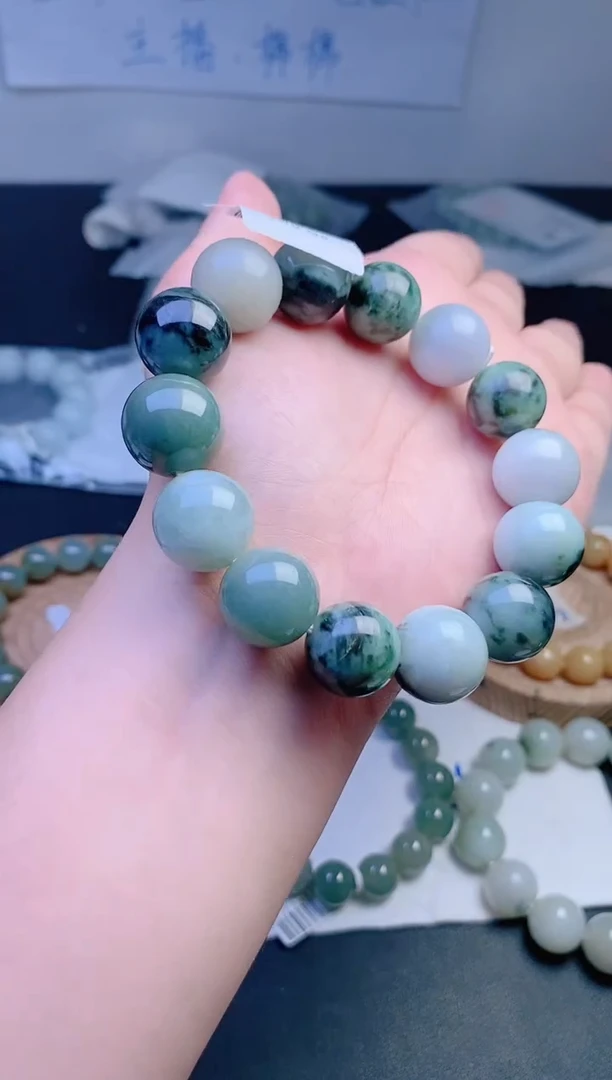 未镶嵌定制翡翠珠串