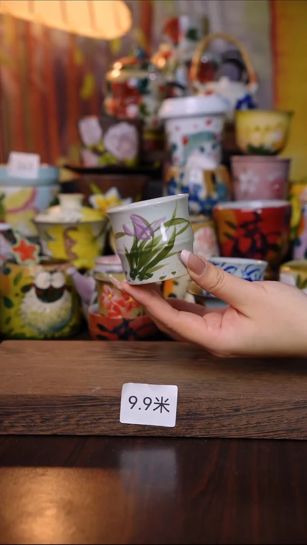 杯子陶泥垚手作 景德镇手工手绘陶瓷器物