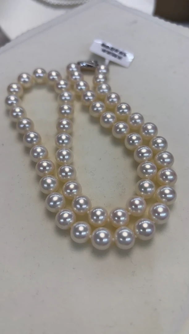 颈饰银S925镶嵌淡水珍珠8-8.5MM无核