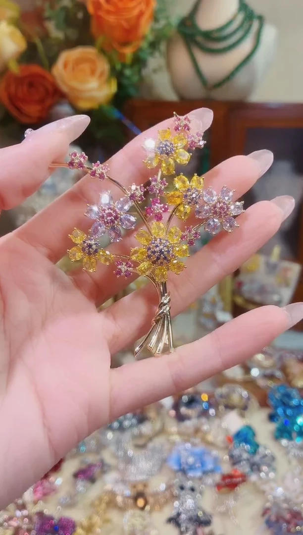 合成立方氧化锆铜合金冬日鲜花