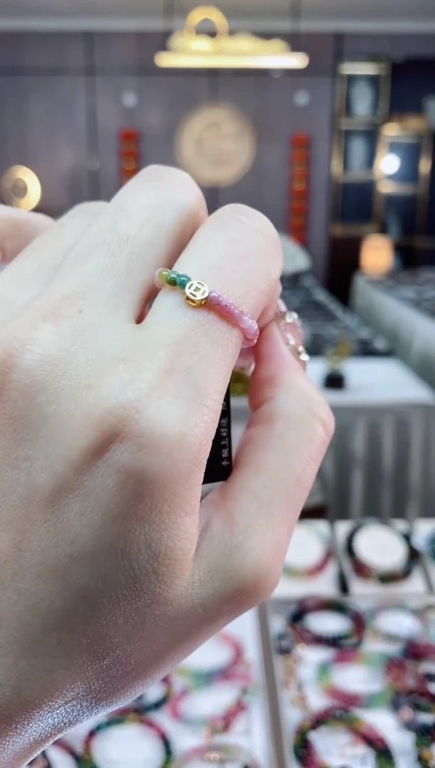 【闪购商品】碧玺碧玺戒指未镶嵌一物一证dan