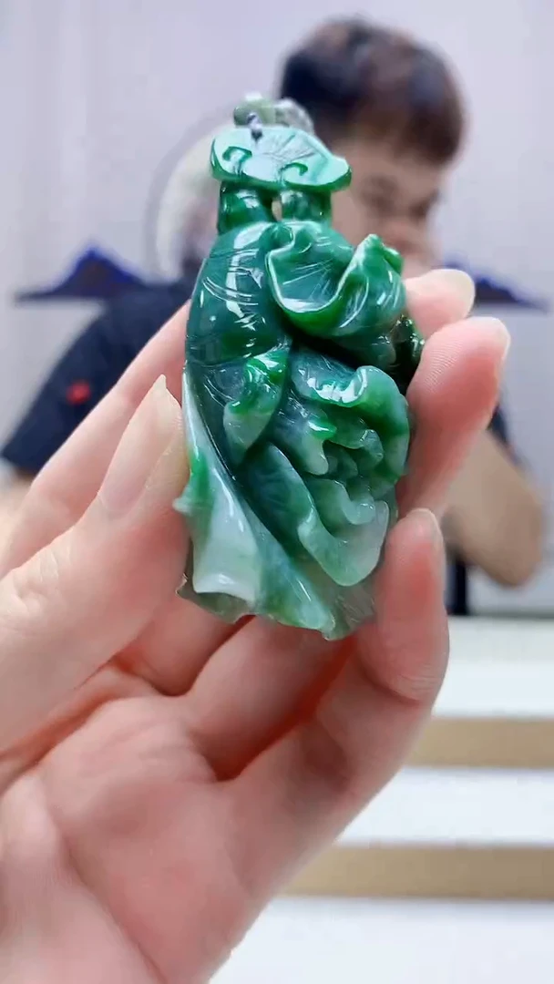 未镶嵌定制翡翠4868zm-毛货挂件白菜19