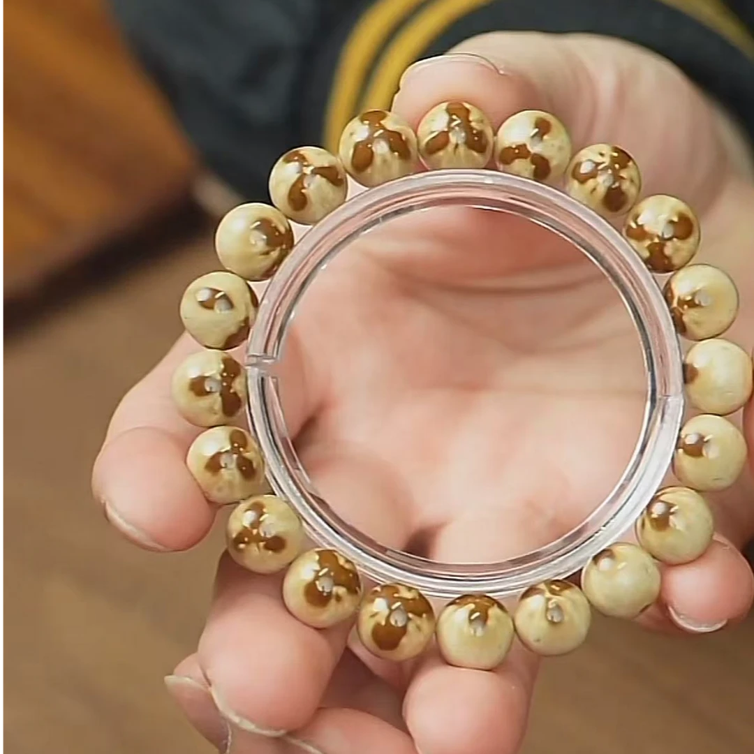 紫金鼠手串三叶草熊猫光珠11mm+