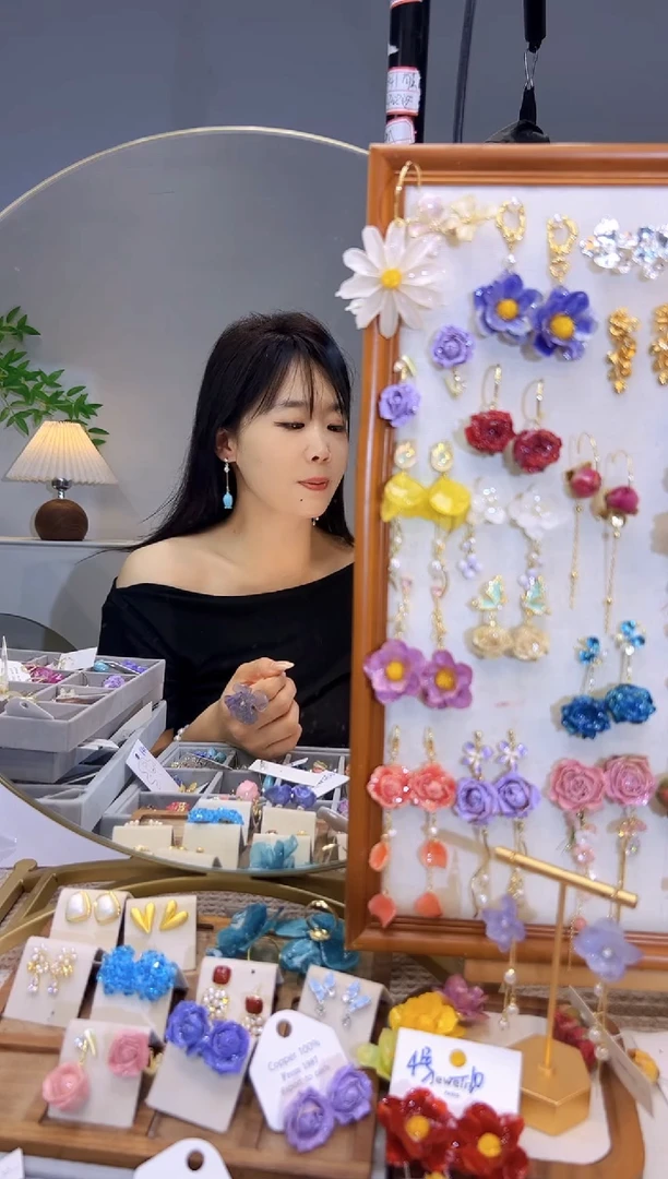 铁合金琉璃925银蓝色风铃直杆