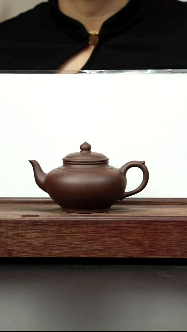 紫砂茶杯老紫泥笑樱