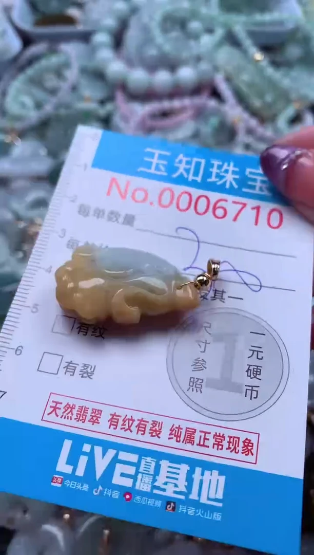 翡翠未镶嵌吊坠(不含链)6710