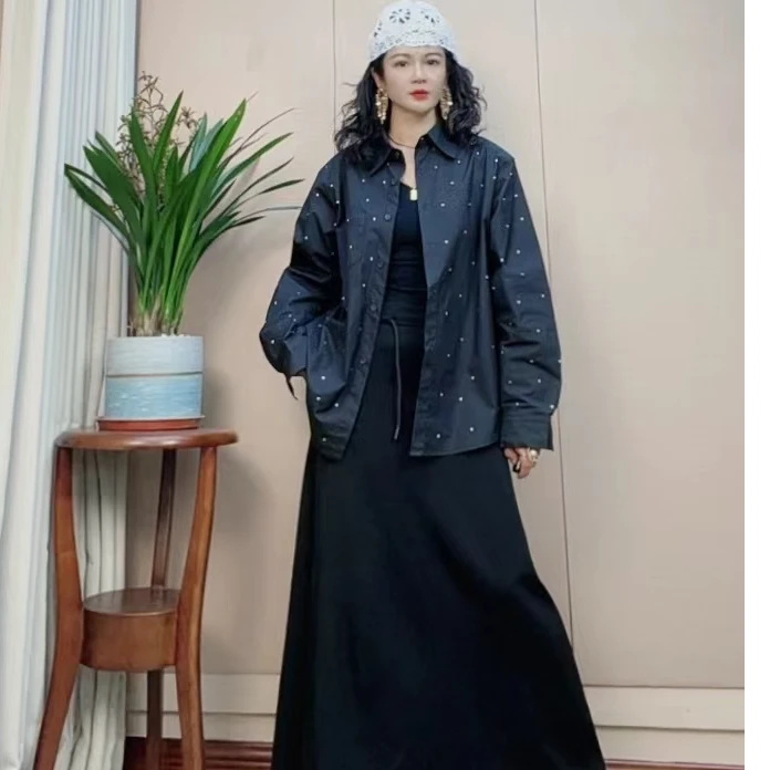 春季大板烫钻时尚衬衫