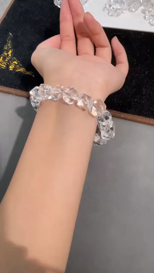 水晶手链未镶嵌4号利姆白水晶随行手串