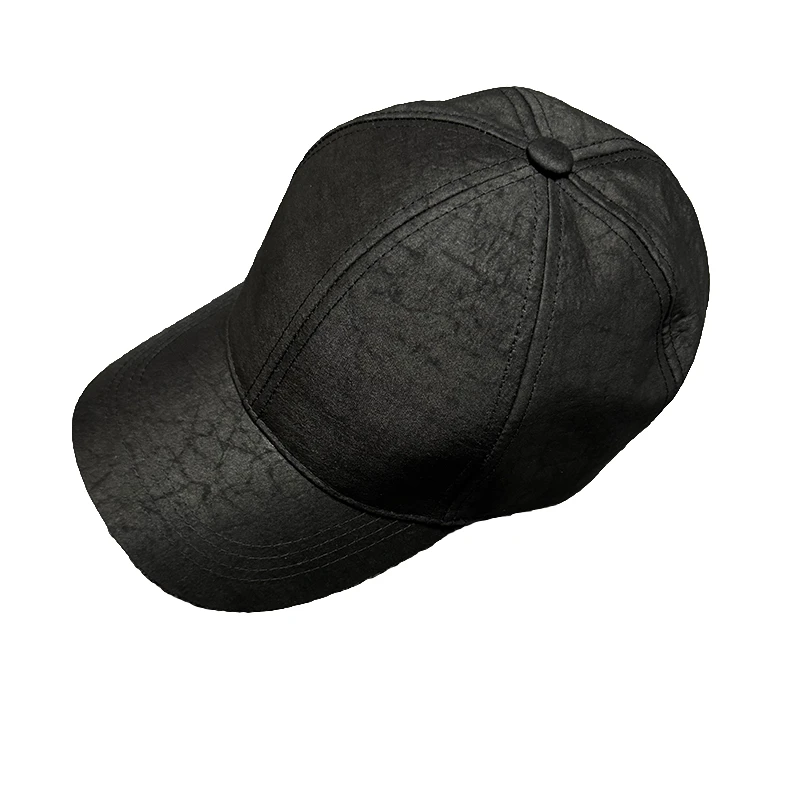 香云纱帽子夏季可调节大小100%桑蚕丝时尚鸭舌棒球帽