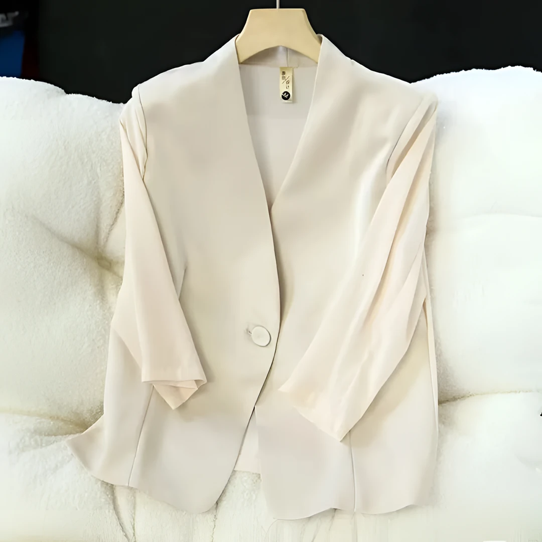 韩版小西装雪纺女士薄款七分袖女神范休闲小西服上衣夏季880-3