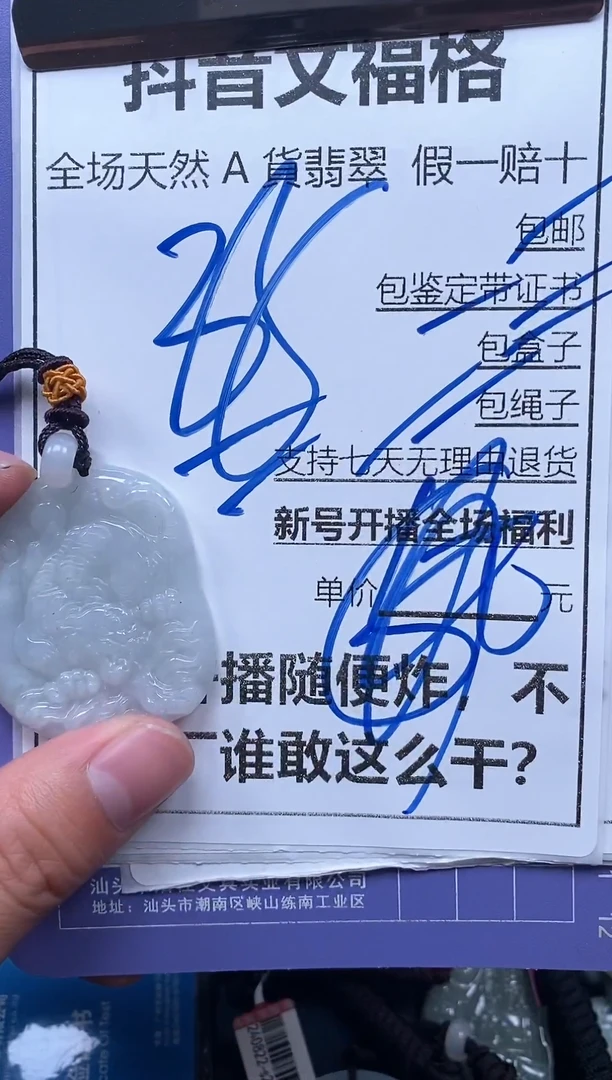 翡翠未镶嵌颈饰天然A货翡翠招财玉一物一拍