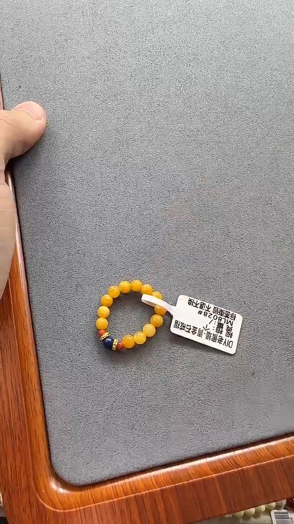 琥珀未镶嵌珠宝奇石老蜜蜡戒圈778