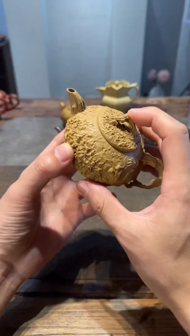 茶壶紫砂钱****鱼隐龙供春 黄金段