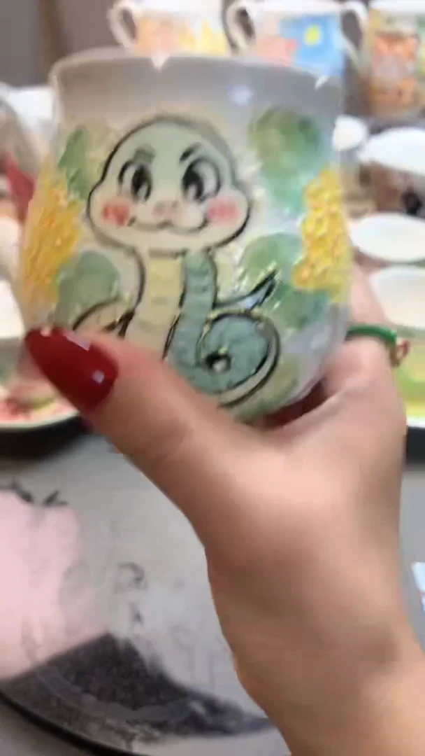 一味*手绘*纳财蛇