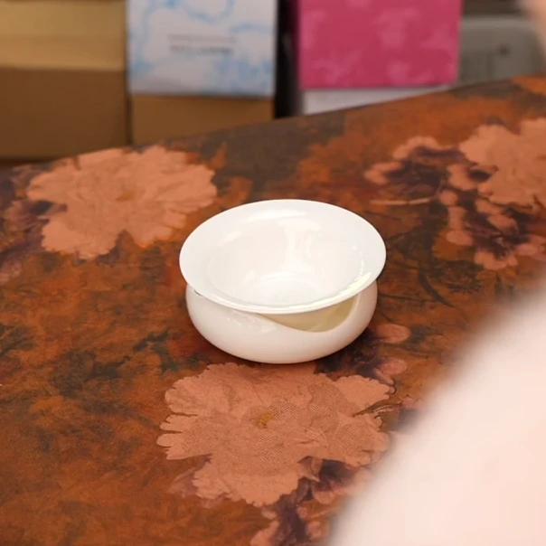 羊脂玉全瓷过滤白瓷茶滤 A8319