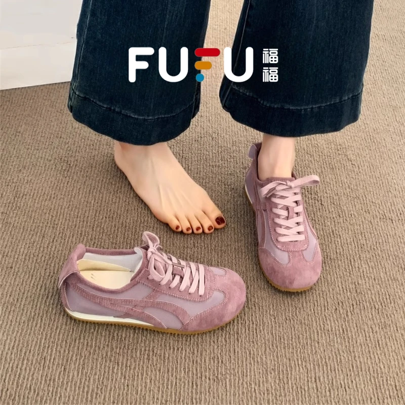 福福德训鞋女2025年新款春夏季透气休闲运动鞋子女鞋复古阿甘鞋女
