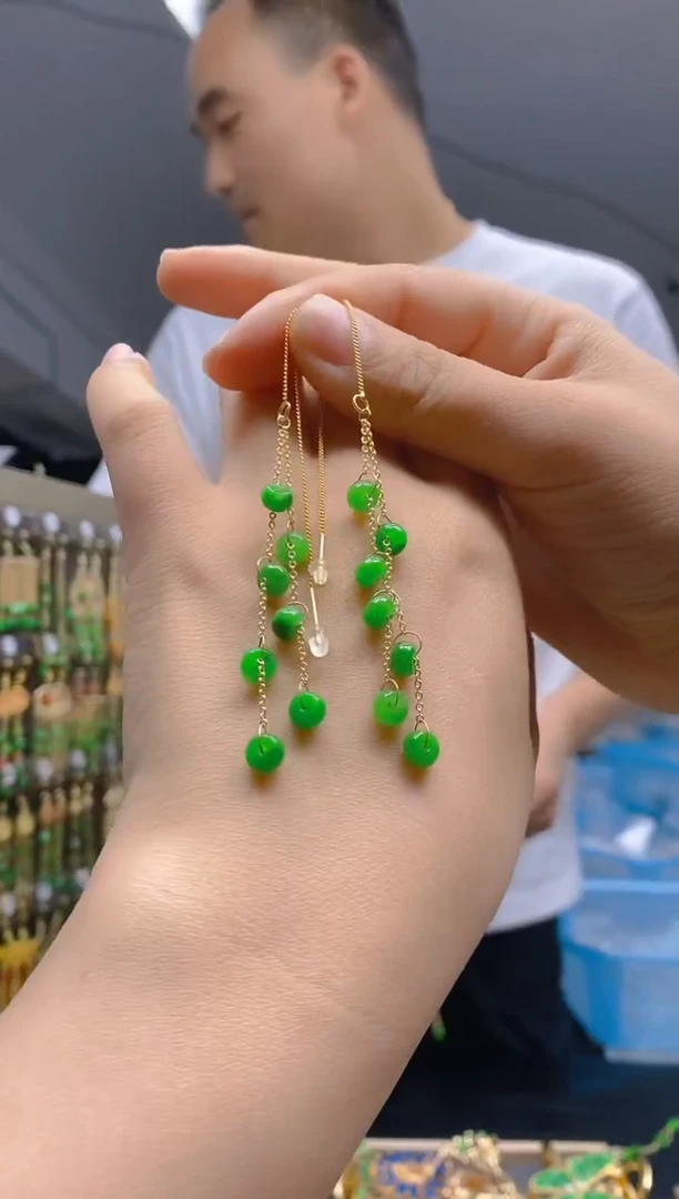 【闪购商品】翡翠耳饰合金0427翡翠耳线