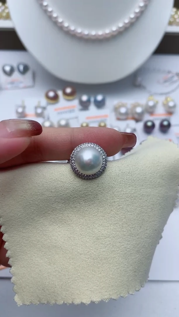 【闪购商品】海水珍珠戒指银S925镶嵌W58