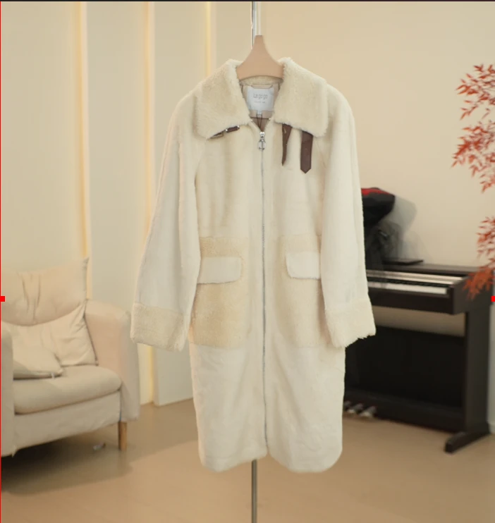 G016 LG系列中长款轻奢羊毛皮毛一体厚外套女 YC69