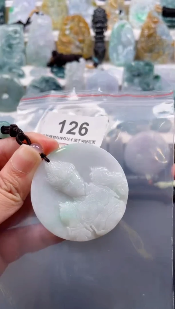 【闪购商品】翡翠颈饰未镶嵌天然缅甸A货翡翠126