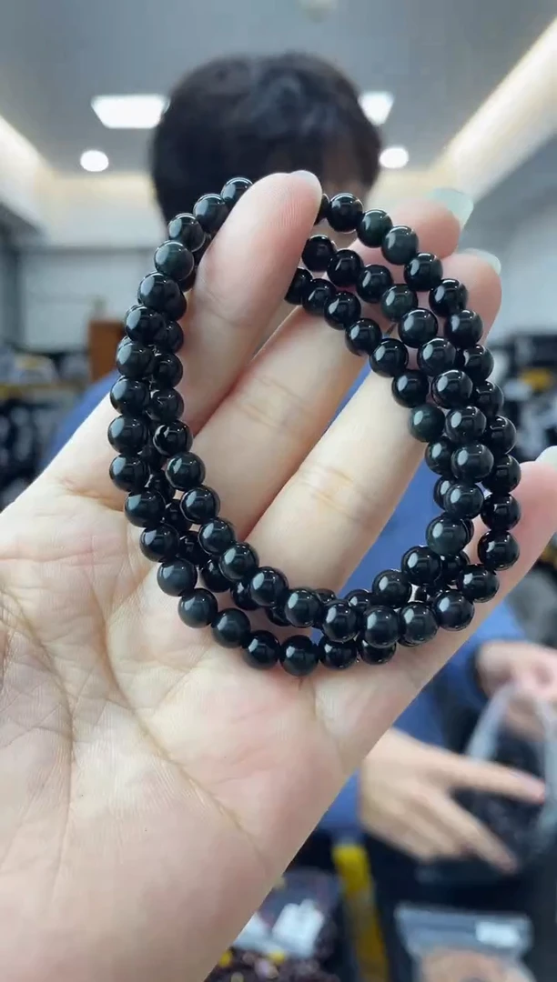 【闪购商品】黑曜岩手链未镶嵌多样性一件发货