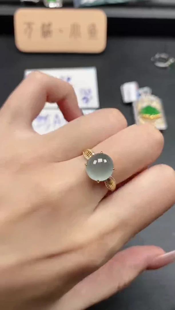 银S925镶嵌戒指翡翠51511