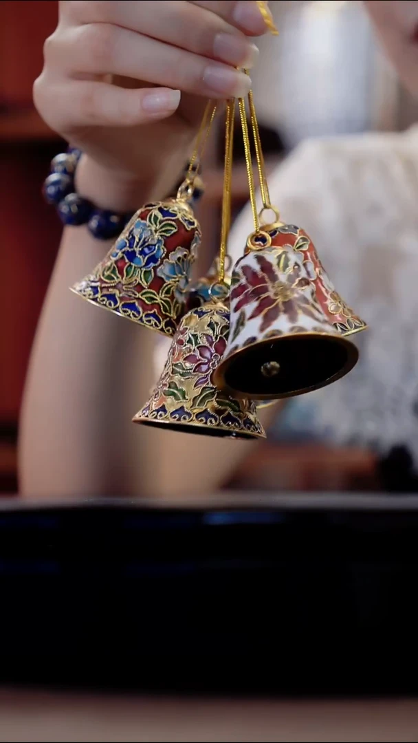 福运铃套组 非遗珐琅景泰蓝 2.5寸铃铛