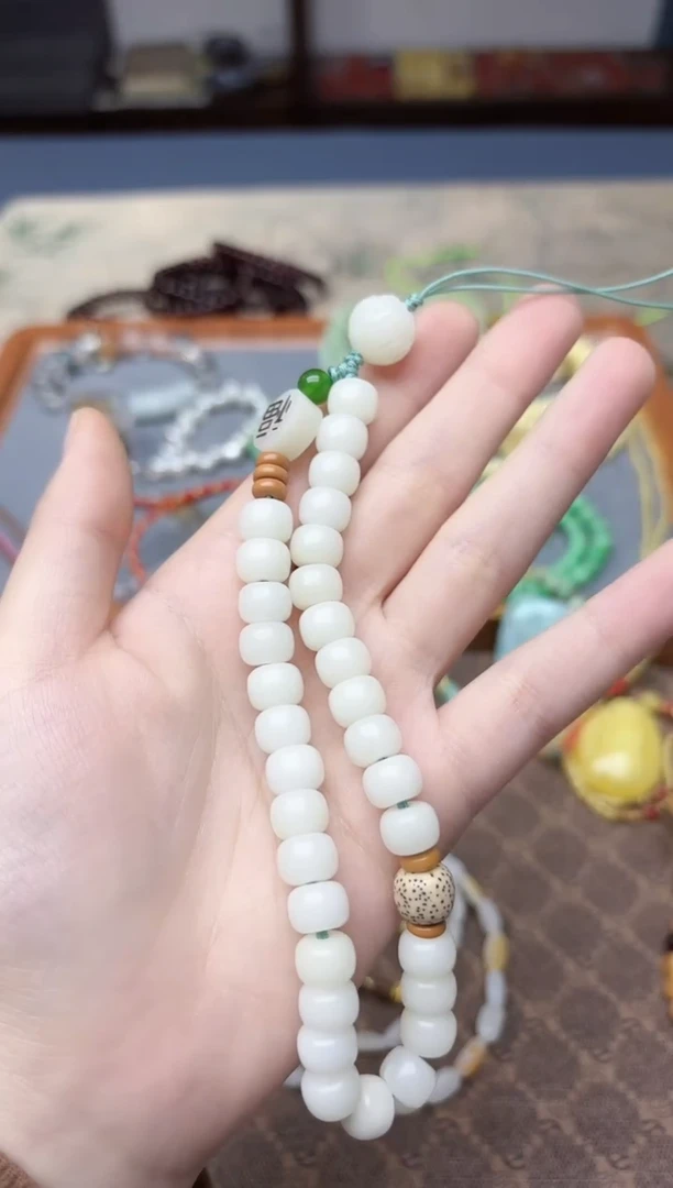 把件白玉菩提白玉菩提手机链挂件ZD