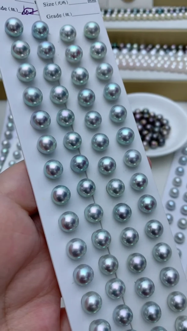 银S925镶嵌海水珍珠耳饰e1 多样性发其一