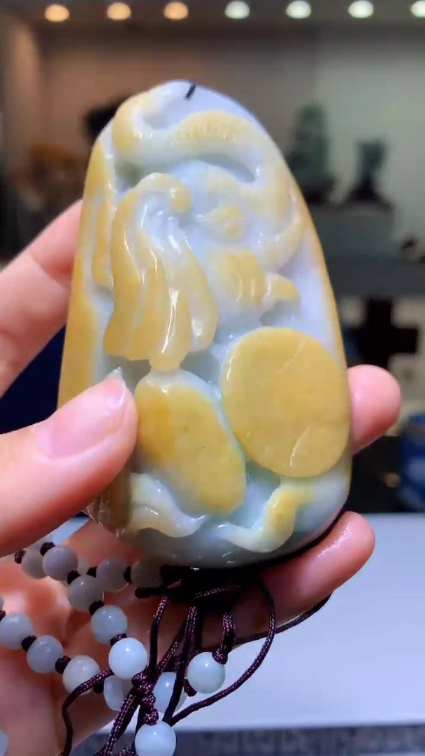 未镶嵌定制翡翠8009hm-毛货挂件(赠珠链)11