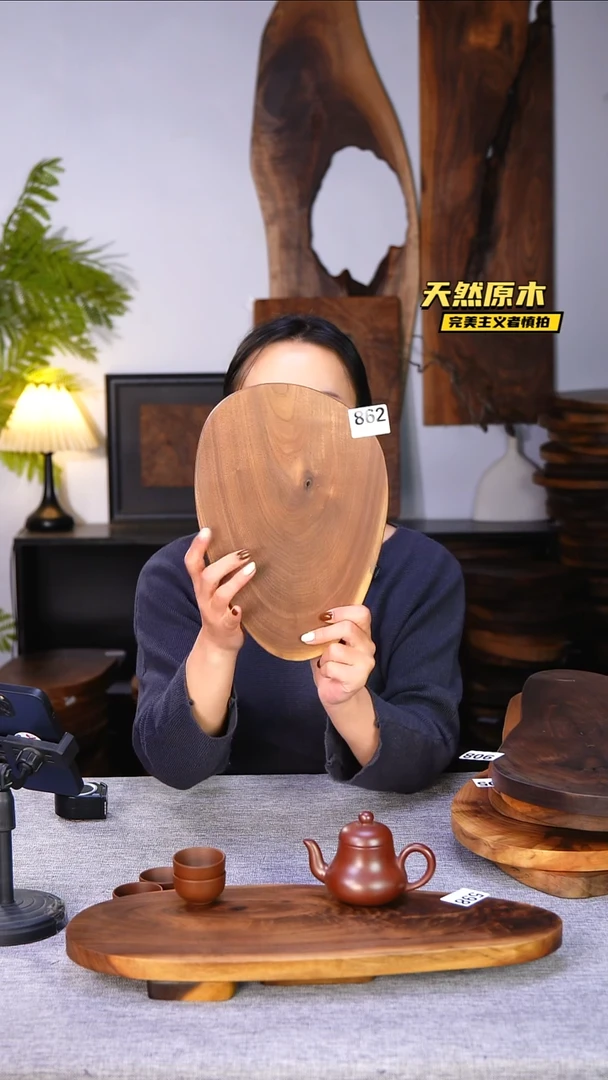 木北美黑胡桃原木.干裂疤结不属于商品质量问题完美主义者慎拍