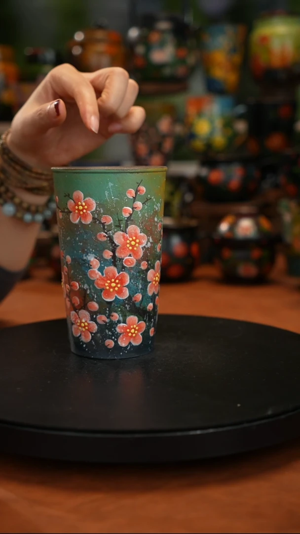 紫砂油画釉下彩手绘