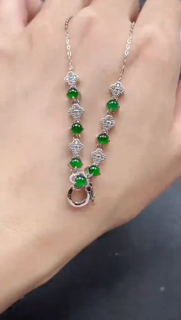 翡翠戒指银S925镶嵌5151-10