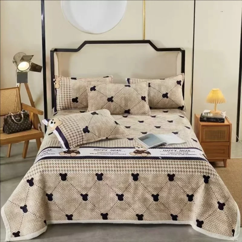 A类母婴级牛奶绒床盖毯单件盖毯榻榻米床单