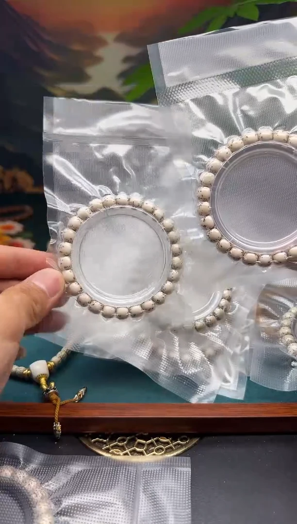 星月菩提手串原脂原生态  大留白河豚9*8