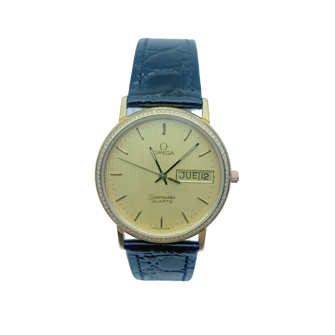 95新 Omega/欧米茄 70510/海马女士石英表/32盘/带扣后配/后钻盘