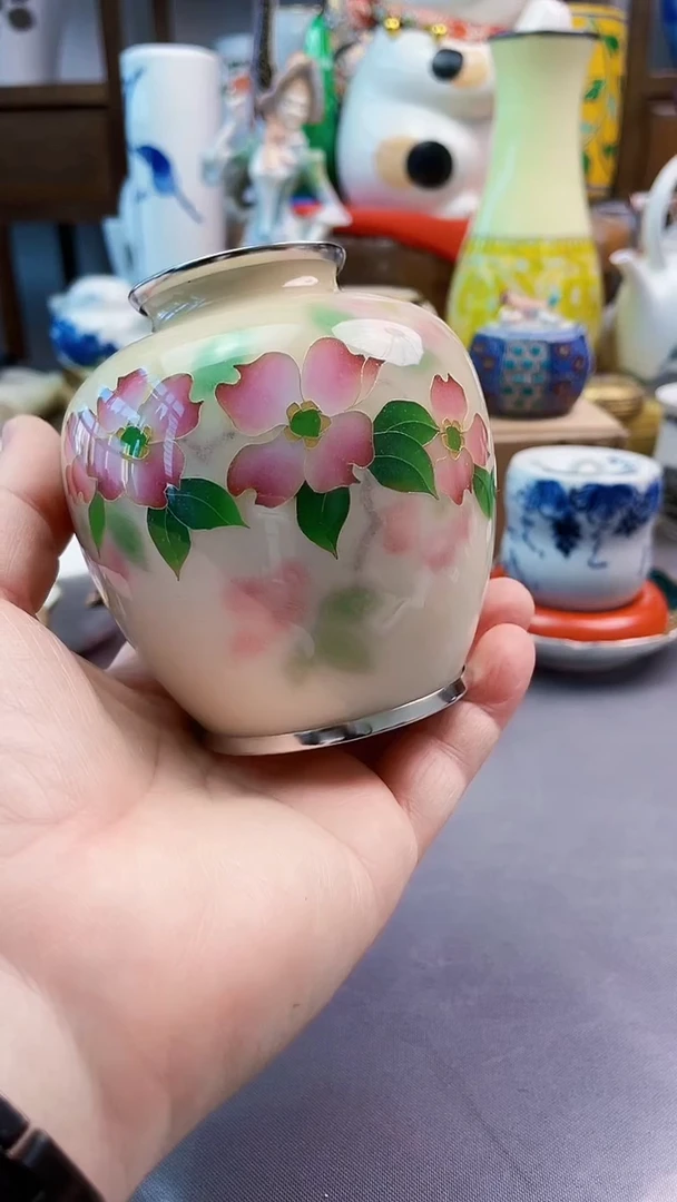 瓷片大*牛七宝花瓶