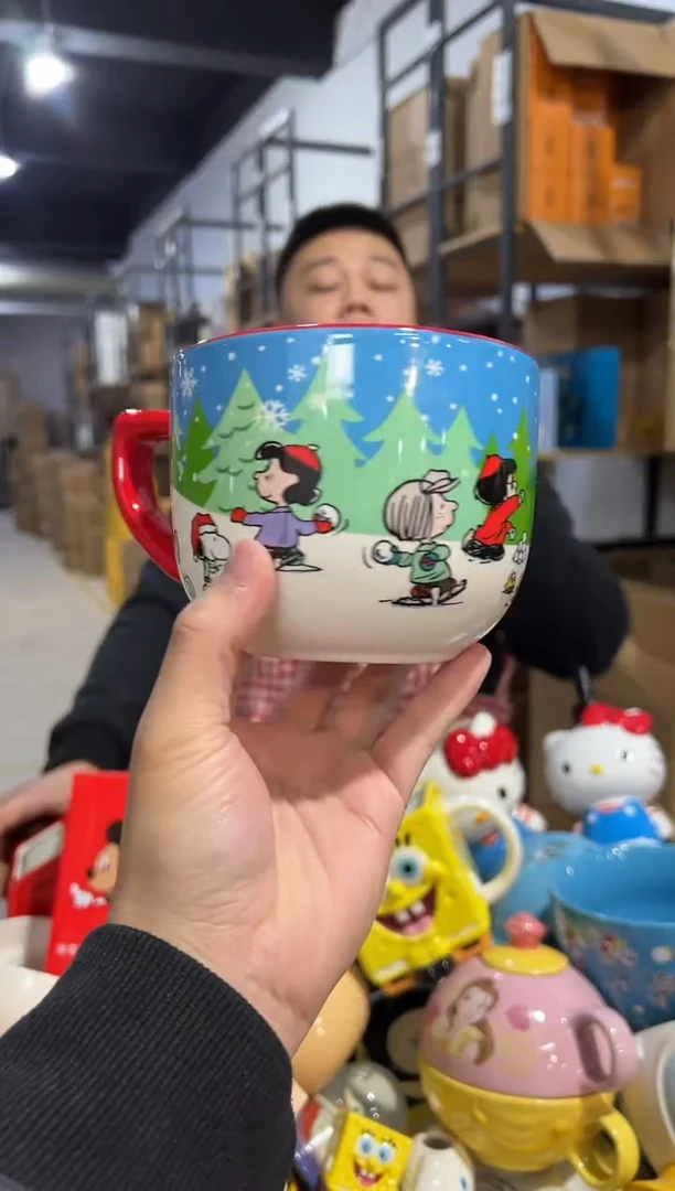 【闪购商品】杯史努比打雪仗早餐杯