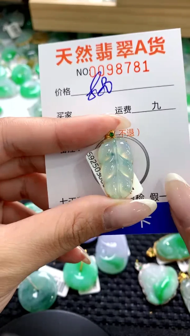 翡翠18K金镶嵌颈饰1111111111111111