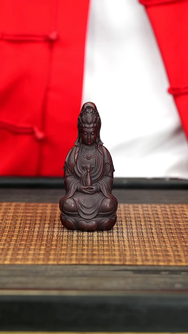 【闪购商品】紫砂茶壶3观音雕塑 龙血砂