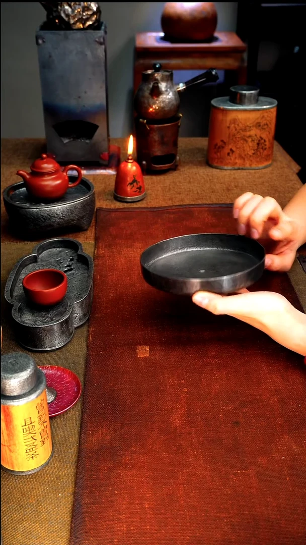 9412纯锡壶承茶盘14