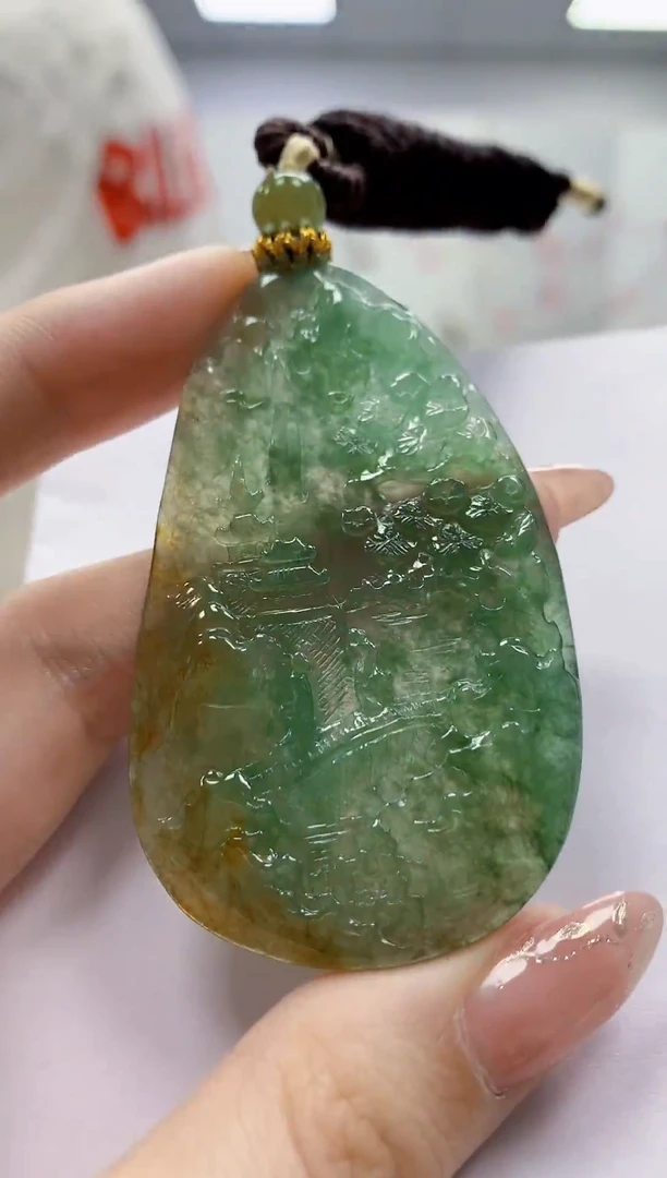 未镶嵌定制翡翠5028jw-毛货挂件9