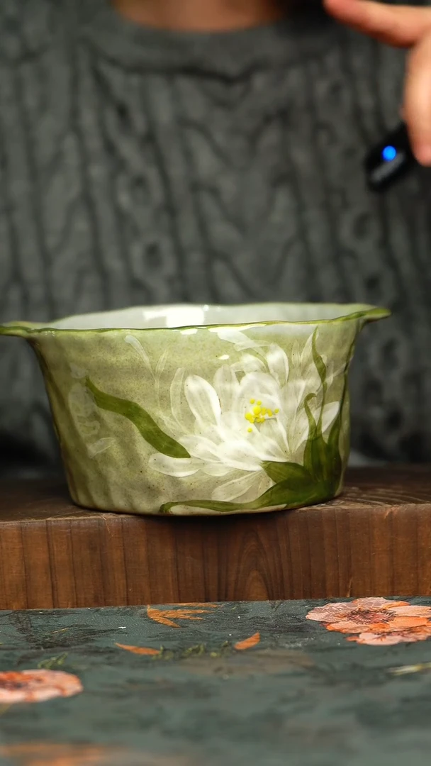 杯釉下彩手工手绘同款陶器