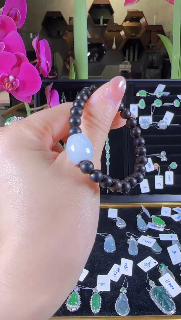 【闪购商品】翡翠手串未镶嵌翡翠路路通实木手串