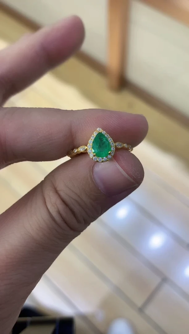 【闪购商品】祖母绿戒指银S925镶嵌........
