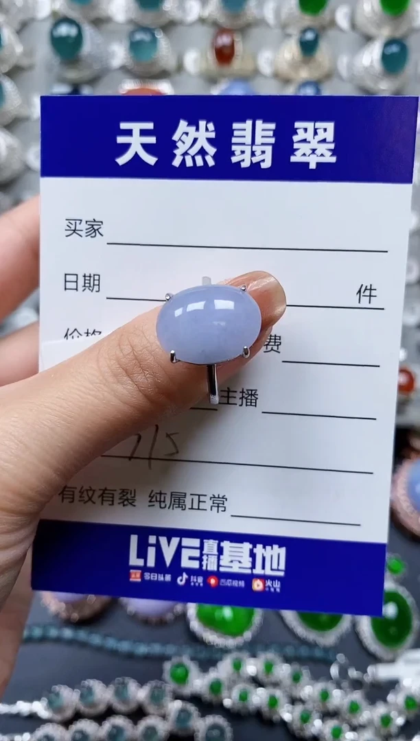 【闪购商品】翡翠戒指银S925镶嵌0375