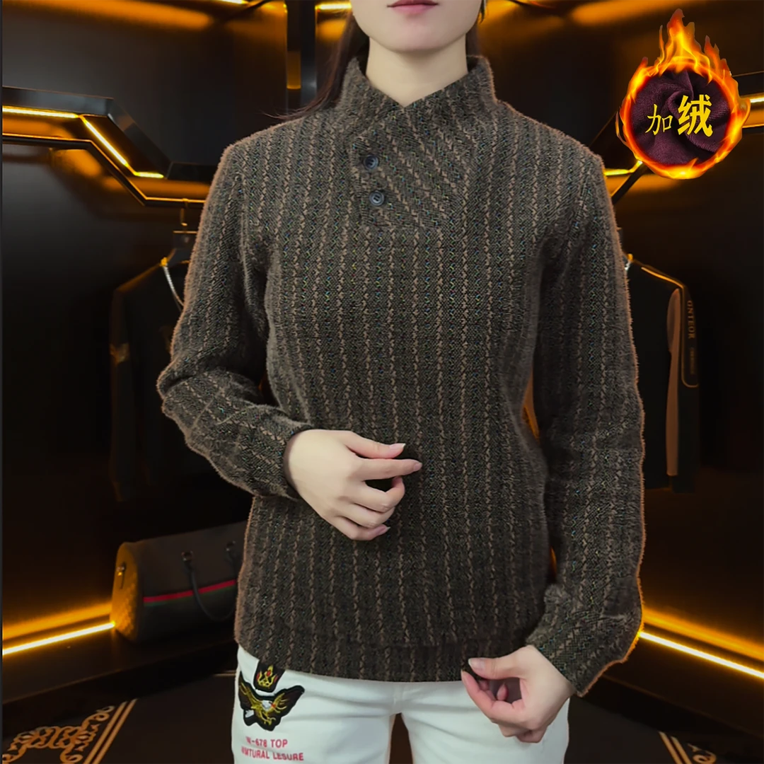 冬季潮流时尚网红个性男士休闲帅气百搭加绒保暖抗皱上衣长袖卫衣