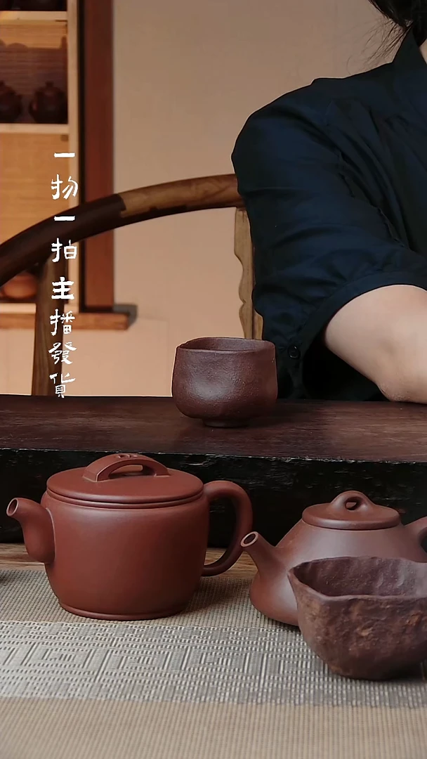 茶杯紫砂紫砂手捏茶杯紫泥