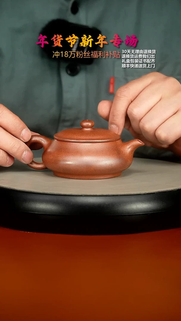 【闪购商品】紫砂茶壶顾建华天星泥空谷幽兰明炉160CC